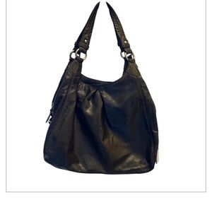 COACH Maggie Crinkle Gunmetal Metallic Hobo Bag D0982-13900